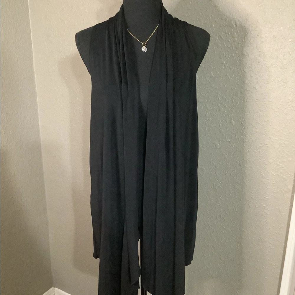 CHICO’S‎ Additions Black Drape Vest